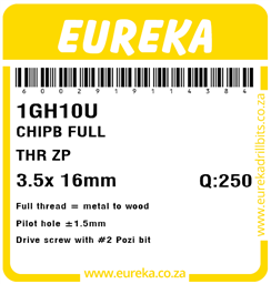 1GH10 - Chipboard Screw -1GH10_Label_T